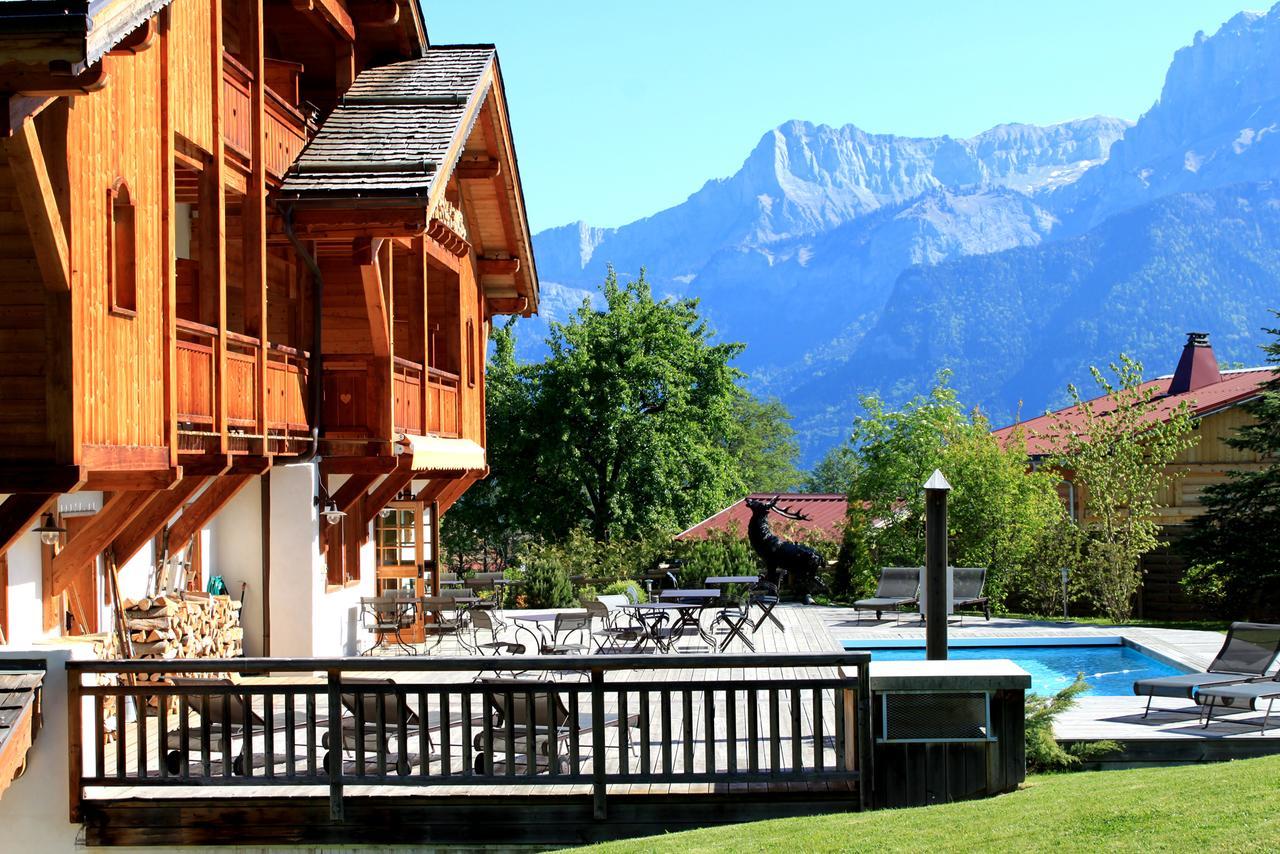 Le Cerf Amoureux Chalet Prive & Spa Sallanches Exterior foto
